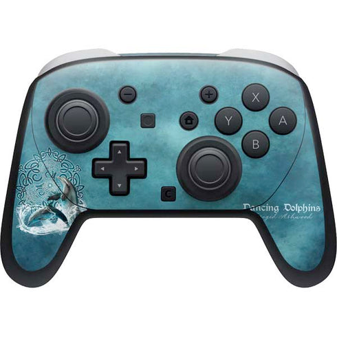 Dolphin Celtic Knot by Brigid Ashwood Nintendo Switch 2 (2025) Pro Controller Skin