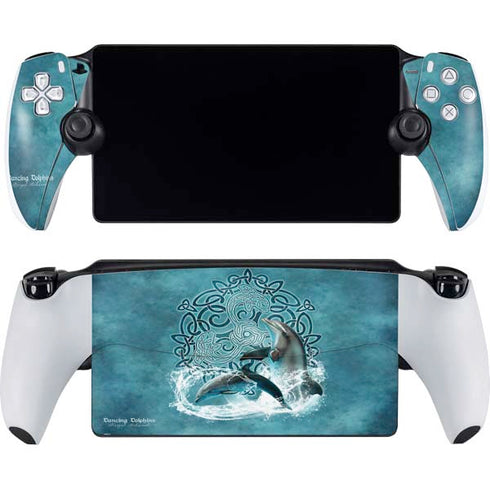 Dolphin Celtic Knot by Brigid Ashwood PlayStation Portal Remote Player Skin