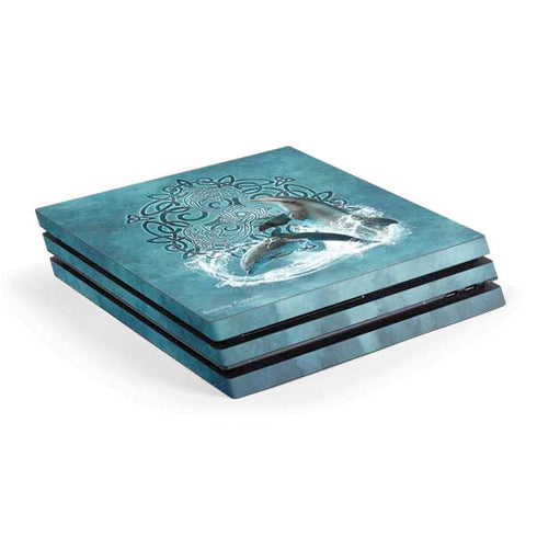 Dolphin Celtic Knot by Brigid Ashwood PlayStation PS4 Skins