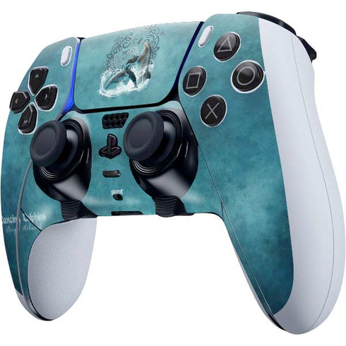 Brigid Ashwood Dolphin Celtic Knot PS5 DualSense Edge Pro Controller Skin