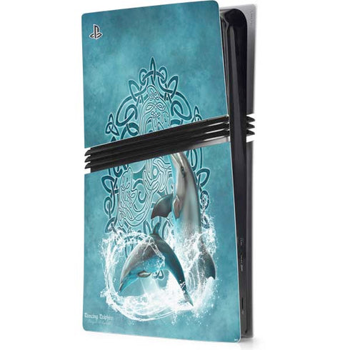 Dolphin Celtic Knot by Brigid Ashwood PlayStation PS5 Skins
