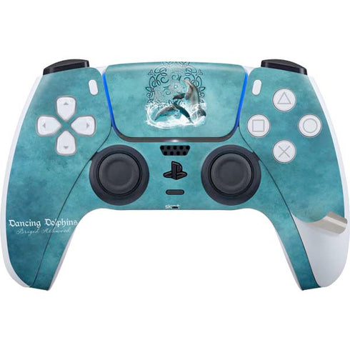 Dolphin Celtic Knot by Brigid Ashwood PS5 Pro Disk Bundle Skin