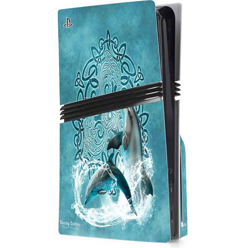 Dolphin Celtic Knot by Brigid Ashwood PlayStation PS5 Skins