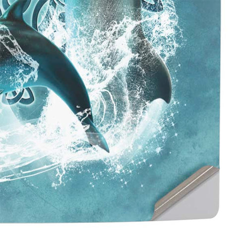 Dolphin Celtic Knot by Brigid Ashwood PS5 Slim Digital Edition Console Skin