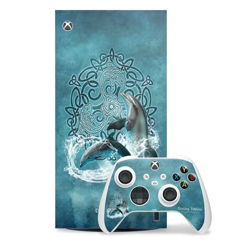 Dolphin Celtic Knot by Brigid Ashwood Xbox Series X Skins