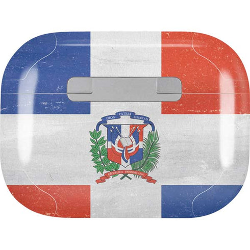Dominican Republic Flag Distressed AirPods Skins