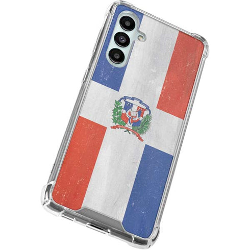 Dominican Republic Flag Distressed Galaxy A16 5G Clear Case