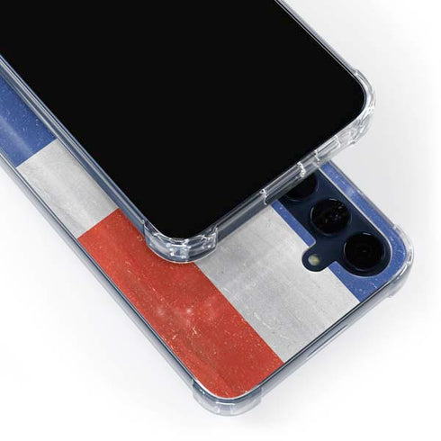 Dominican Republic Flag Distressed Galaxy A35 5G Clear Case
