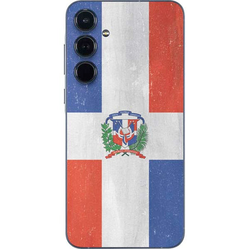 Dominican Republic Flag Distressed Galaxy A35 5G Skin