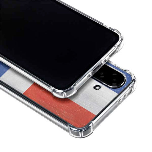 Dominican Republic Flag Distressed Galaxy A36 5G Clear Case