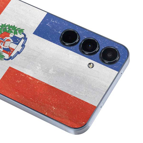 Dominican Republic Flag Distressed Galaxy A36 5G Skin