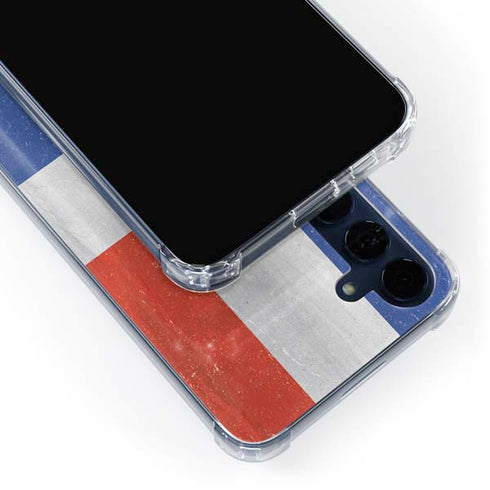 Dominican Republic Flag Distressed Galaxy A55 5G Clear Case