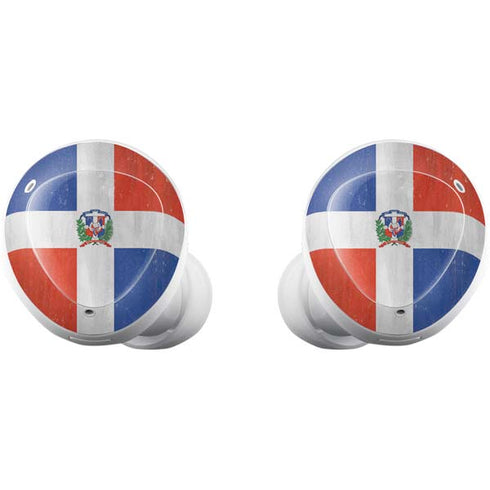 Dominican Republic Flag Distressed Galaxy Buds Plus Skin