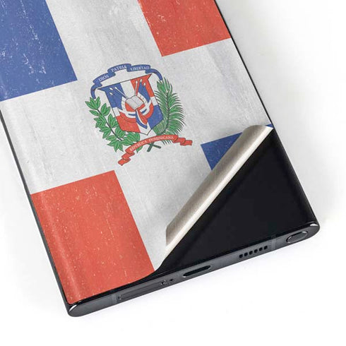 Dominican Republic Flag Distressed Galaxy Skins