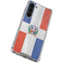 Dominican Republic Flag Distressed Galaxy S24 FE Clear Case