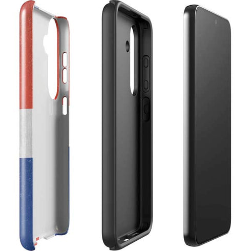 Dominican Republic Flag Distressed Galaxy S25 Impact Case