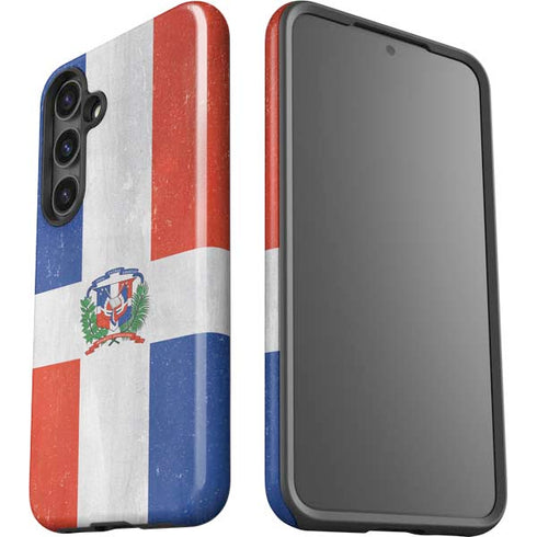 Dominican Republic Flag Distressed Galaxy S25 Impact Case