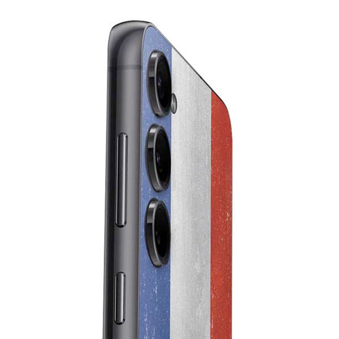 Dominican Republic Flag Distressed Galaxy S24 Plus Skin