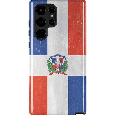 Dominican Republic Flag Distressed Galaxy S25 Ultra Impact Case