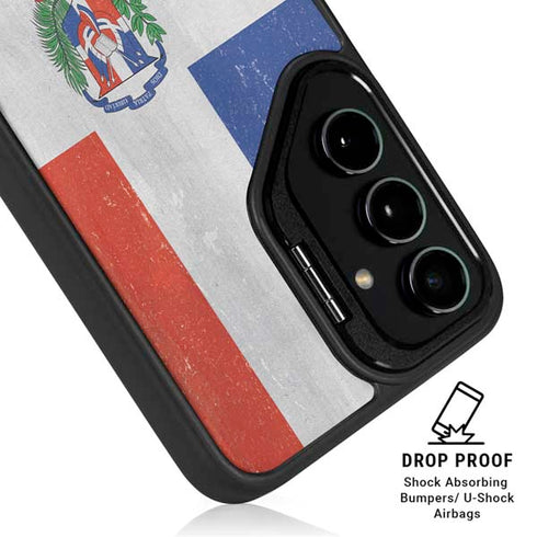 Dominican Republic Flag Distressed Galaxy S24 Ultra Kickstand Case