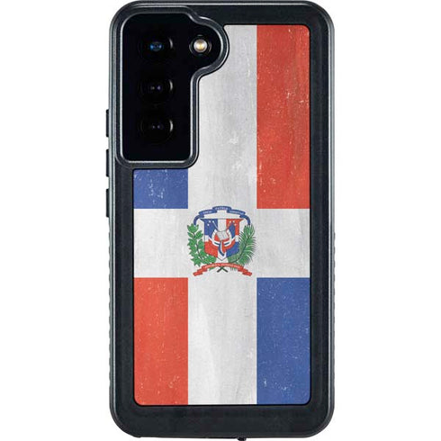 Dominican Republic Flag Distressed Galaxy S24 Waterproof Case