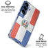 Dominican Republic Flag Distressed Galaxy S25 Plus Clear Case