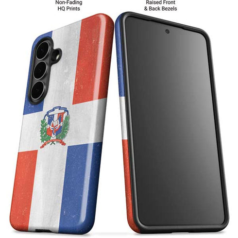 Dominican Republic Flag Distressed Galaxy S26 Plus Impact Case