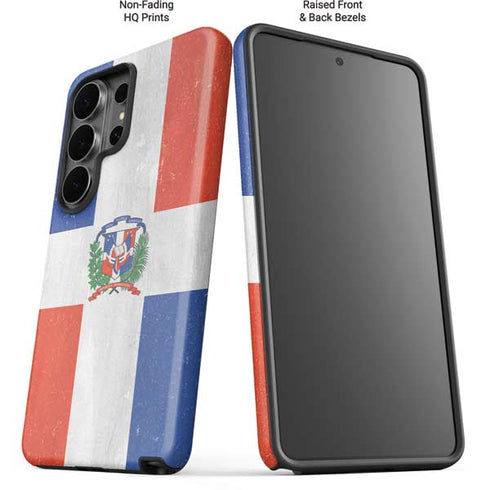 Dominican Republic Flag Distressed Galaxy S26 Ultra Impact Case