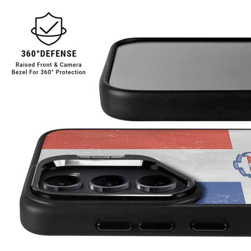 Dominican Republic Flag Distressed Galaxy S26 Ultra Kickstand Case