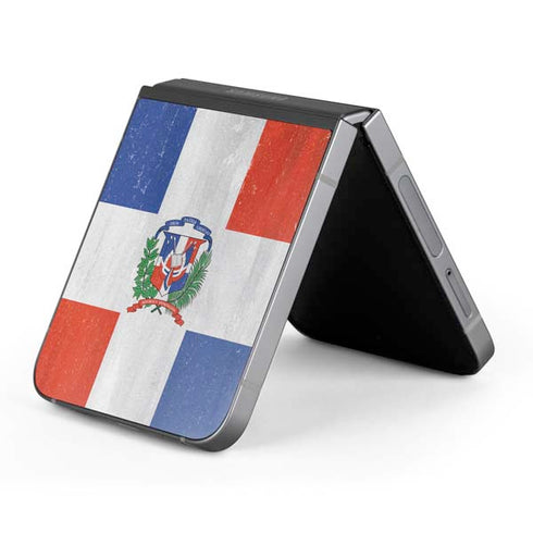 Dominican Republic Flag Distressed Galaxy Z Flip6 Skin
