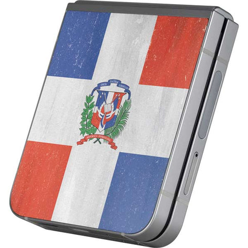 Dominican Republic Flag Distressed Galaxy Z Flip6 Skin