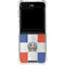 Dominican Republic Flag Distressed Galaxy Z Flip6 Clear Case