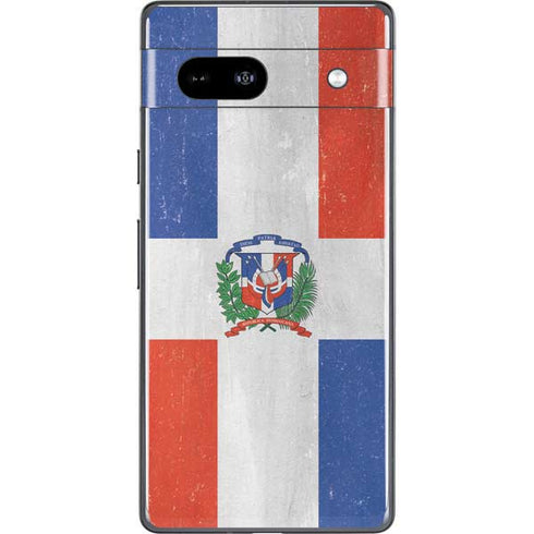 Dominican Republic Flag Distressed Google Pixel 7a Skin