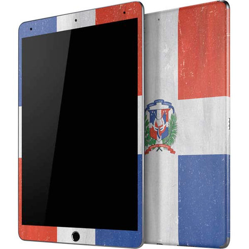 Dominican Republic Flag Distressed iPad Skins