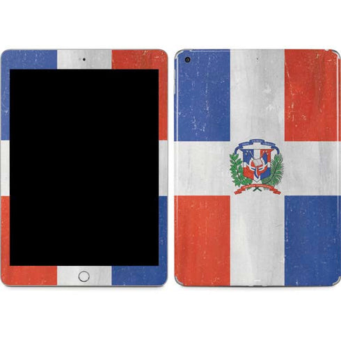 Dominican Republic Flag Distressed Apple iPad Skin