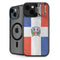 Dominican Republic Flag Distressed iPhone 15 Plus Kickstand Case