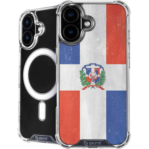 Dominican Republic Flag Distressed iPhone 16 MagSafe Case