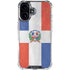 Dominican Republic Flag Distressed iPhone 16 Plus Clear Case