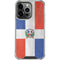 Dominican Republic Flag Distressed iPhone 16 Pro Clear Case