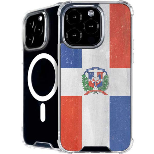Dominican Republic Flag Distressed iPhone 16 Pro Max MagSafe Case