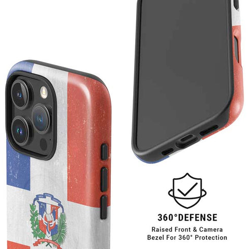 Dominican Republic Flag Distressed iPhone 16 Pro Max Magsafe Impact Case