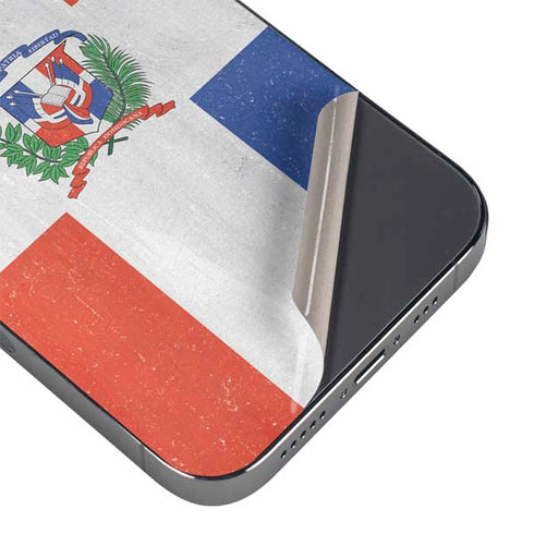Dominican Republic Flag Distressed iPhone 16 Pro Skin