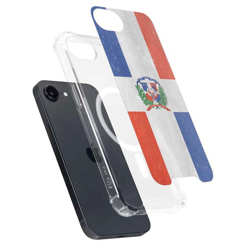 Dominican Republic Flag Distressed iPhone 16e MagSafe Case