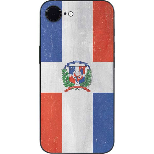 Dominican Republic Flag Distressed iPhone 16e Skin
