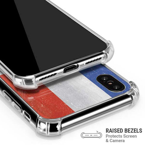 Dominican Republic Flag Distressed iPhone X/XS Clear Case