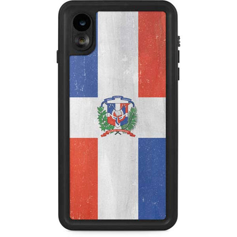 Dominican Republic Flag Distressed iPhone Cases