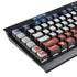 Dominican Republic Flag Distressed K95 RGB PLATINUM Mechanical Gaming Keyboard Skin