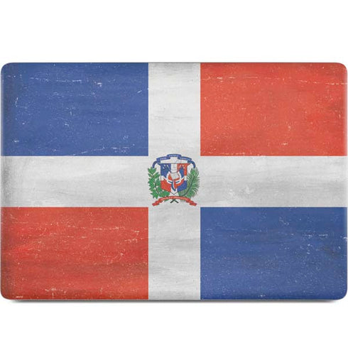 Dominican Republic Flag Distressed MacBook Skins