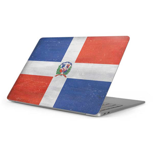 Dominican Republic Flag Distressed Apple MacBook Pro 16-inch Skin