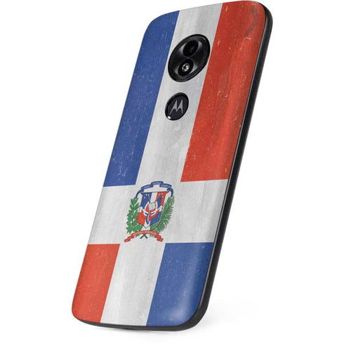 Dominican Republic Flag Distressed Moto E5 Play Skin